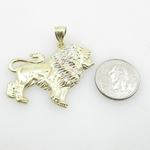 Mens 10K Solid Yellow Gold lion pendant Length - 1.85 inches Width - 1.81 inches 4