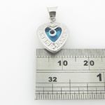 womens bp136 kabbalah evil eye .925 Sterling Silver good luck charm pendant 4