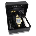 Montana by Luxurman Real Diamond Watch for Women 0.3ct Yellow Gold Plated 4