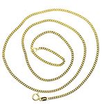 14K YELLOW Gold SOLID ITALY CUBAN Chain - 18 Inches Long 1.7MM Wide 2