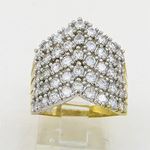 10K Yellow Gold womens cluster ring ASVJ18 2