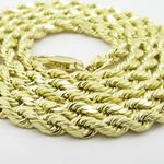 "Mens 10k Yellow Gold rope chain ELNC2 22"" long and 3mm wide 2"
