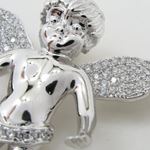 Angel cz silver pendant SB61 mm tall and mm wide 2