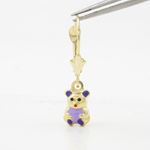 14K Yellow gold Panda chandelier earrings for Children/Kids web474 2