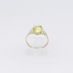 10k Yellow Gold Syntetic yellow gemstone ring ajr32 Size: 7.25 2