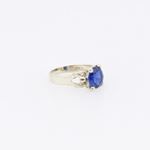 10k Yellow Gold Syntetic blue gemstone ring ajjr46 Size: 2 4
