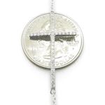 Ladies .925 Italian Sterling Silver white bracelet with long cross Length - 4 inches ( cross - 30mm 