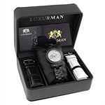 Ladies Diamond Watches: Luxurman Real Black Diamond Watch 2.15 Carats Pink Dial 4