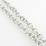 Ladies .925 Italian Sterling Silver Open Link Heart Necklace Length - 20 inches Width - 5mm 4