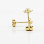 14K Yellow gold Flower cz stud earrings for Children/Kids web117 4