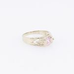 10k Yellow Gold Syntetic pink gemstone ring ajr23 Size: 3.25 4