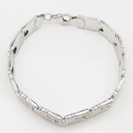 Women silver link bracelet SB1 7.25 inches long and 10mm wide 4