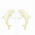 Womens 10k Yellow gold Yellow gold dolphin stud earring ELMI38 2