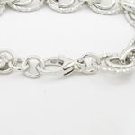 Womens Sterling silver Multi round link bracelet 2