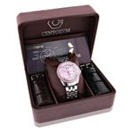 Ladies Real Diamond Watch: Centorum Falcon 0.50ct Pink Dial Leather Bands 4