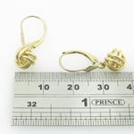 womens bp20 fancy earrings 14K yellow gold italian ball stud huggie hoop 4