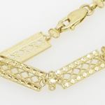 Women 10k Yellow Gold link vintage style bracelet 7.5 inches long and 6mm wide 2