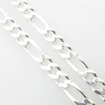 Silver Figaro link chain Necklace BDC97 2