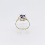 10k Yellow Gold Syntetic purple gemstone ring ajr17 Size: 8.5 2