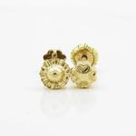 14K Yellow gold Fancy flower stud earrings for Children/Kids web179 2