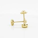 14K Yellow gold Flower cz stud earrings for Children/Kids web112 4