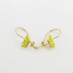 14K Yellow gold Butterfly hoop earrings for Children/Kids web77 2