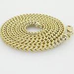 10K Yellow Gold diamond cut franco chain GC48 2