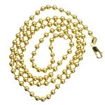 14K YELLOW Gold SOLID BALL Chain - 24 Inches Long 4MM Wide 2