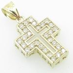 Unisex 10K Solid Yellow Gold hollow cross Length - 1.12 inches Width - 15mm 2