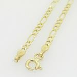 10K Yellow Gold figaro open link chain GC85 4