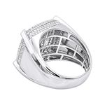 Mens Pinky Ring 10K Gold Diamond Ring 1.8Ctw (Wh-2