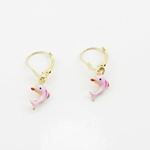 14K Yellow gold Dolphin chandelier earrings for Children/Kids web405 4