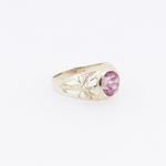 10k Yellow Gold Syntetic red gemstone ring ajr25 Size: 2 4