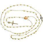14K YELLOW Gold HOLLOW ROSARY Chain - 30 Inches Long 3MM Wide 2