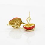 14K Yellow gold Strawberry hood earrings for Children/Kids web164 4