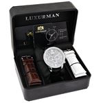 Diamond Watches: LUXURMAN Mens Diamond Watch 0.1-4