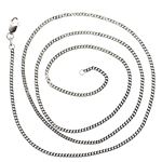14K WHITE Gold SOLID ITALY CUBAN Chain - 22 Inches Long 1.6MM Wide 2