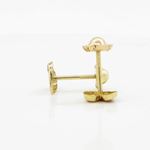 14K Yellow gold Heart stud earrings for Children/Kids web105 4