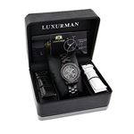 Luxurman Oversized Womens Black Genuine Diamond Watch 2.15ct Black MOP 4