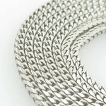 Mens White-Gold Franco Link Chain Length - 22 inches Width - 1.5mm 2