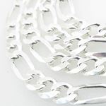 Silver Figaro link chain Necklace BDC92 2