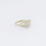10k Yellow Gold Syntetic white love gemstone ring ajr11 Size: 6.25 4