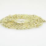 10K Yellow Gold diamond cut figaro chain GC105 2