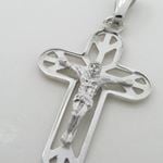 Jesus cut crucifix pendant SB45 36mm tall and 20mm wide 2