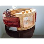 NEW Rose Gold 2.75Ct Diamonds Square Watch At Aq-2