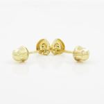 14K Yellow gold Heart cz stud earrings for Children/Kids web483 4