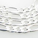 Silver Figaro link chain Necklace BDC86 2