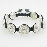 White Greek style medusa string bracelet beaded macrame jewelry fashion bead 2