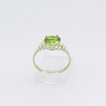 10k Yellow Gold Syntetic green gemstone ring ajr39 Size: 7.25 2