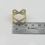 10K Yellow Gold womens designer lace ring ASVJ4 4